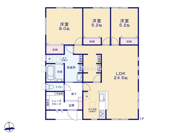 城里町石塚15期　新築戸建　2号棟の間取り