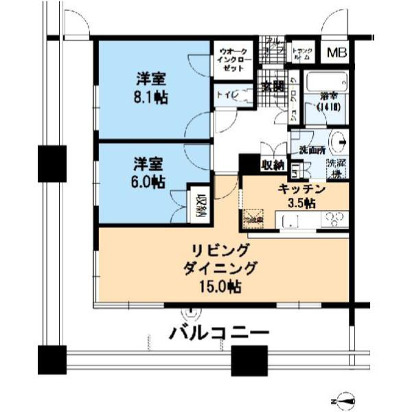 Dグラフォート神戸三宮タワーの間取り