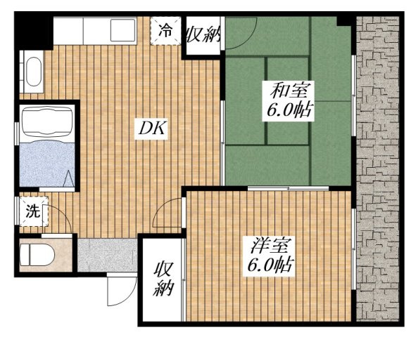 第一木野マンションの間取り
