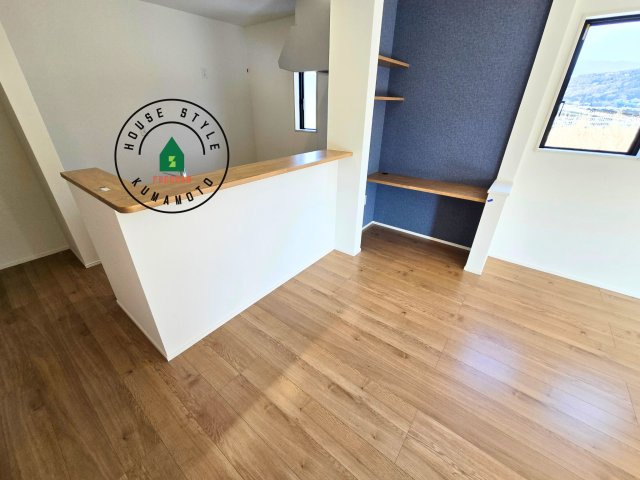 菊池郡大津町大字町第10‐2棟(1号棟)の内観：施工例|キッチンから立ち込める香りが今日の料理を期待させます。