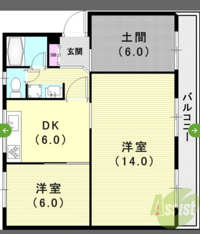 神戸市北区ひよどり台団地の間取り