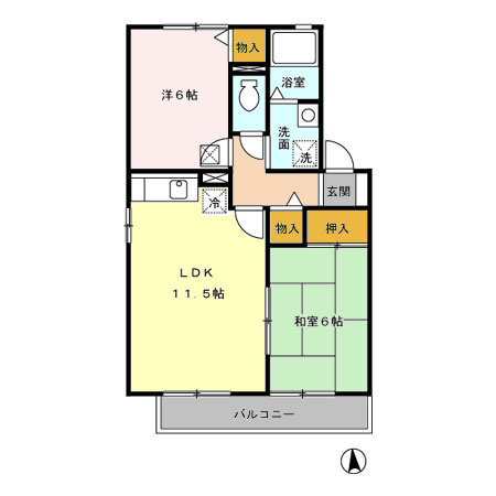 ルポ・ロジェマンC棟の間取り|使い勝手の良い間取りです♪