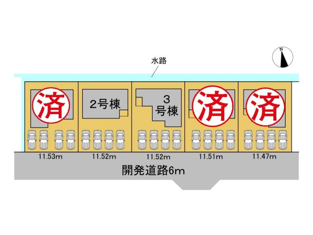リーブルガーデン　岐阜市西鶉6丁目　全5区画分譲の区画図|■区画図
■YAMADA電機の　ヤマダ不動産　株式会社リライフ　
いつでもお問合わせ下さい。