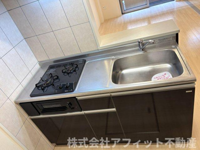 【キッチン】 | ラ・ポール | 2口ガスコンロ付き