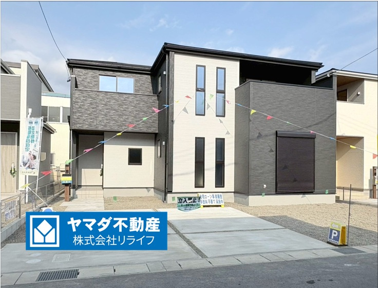 リーブルガーデン　岐阜市西鶉6丁目　全5区画分譲の外観|■3号棟
■YAMADA電機の　ヤマダ不動産　株式会社リライフ　岐阜店■
省エネ・耐震性◎の一建設の家。　
日本の風土に調和する木造軸組工法。フラット３５はＳＡを取得！１０年間の金利優遇あり！　