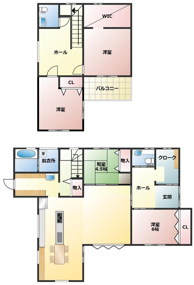 八代市鏡町内田1025-2の間取り