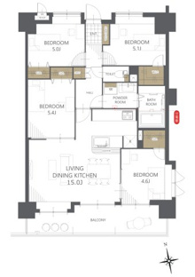 【間取り】エバーライフ久留米中央Ⅱ 