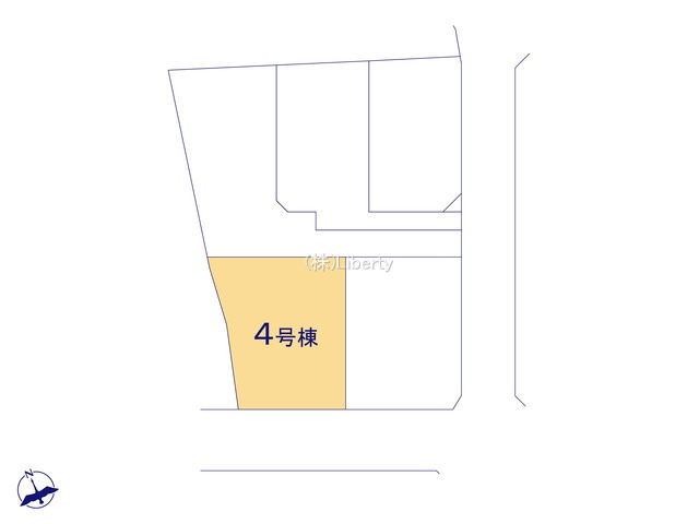 水戸市東台1期　新築戸建　4号棟の区画図