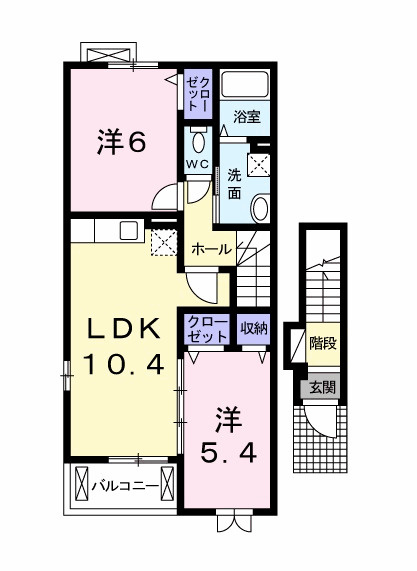 プリムヴェール大館の間取り
