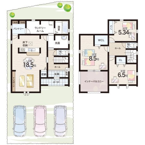西脇市小坂町　第5期　新築一戸建ての間取り|1号地