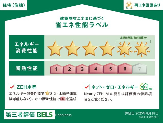 （仮称）川口市弥平メゾンの省エネ性能ラベル
