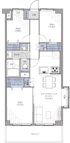 エンゼルハイム浮間公園の間取り