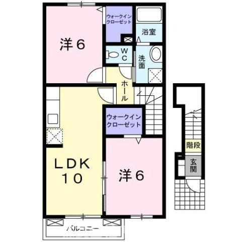 メゾン下境Ｂの間取り