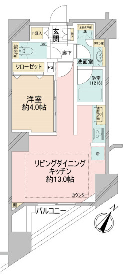 レックス日本橋水天宮プレミアタワー　11階　空室の間取り