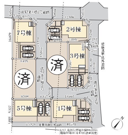 【区画図】 | 鴻巣松原　Livele Garden.S　新築戸建　全7棟　4号棟