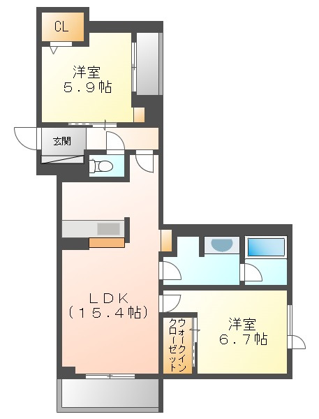 グランキューブ中井の間取り