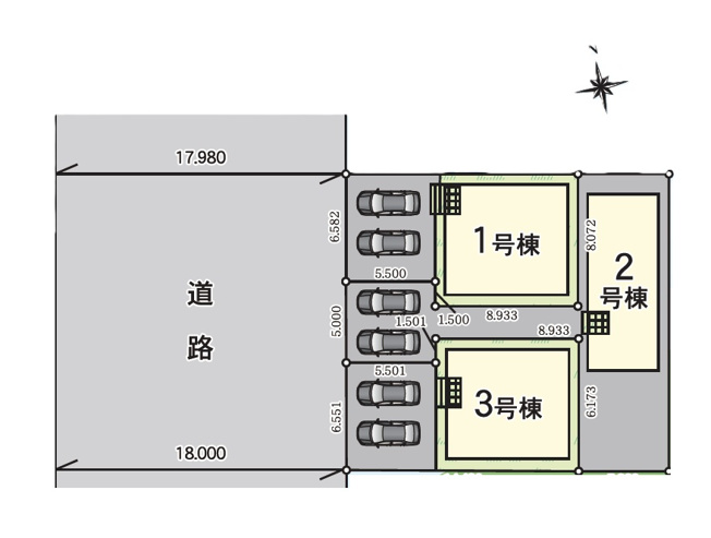 【区画図】 | 東海市富貴ノ台第6　3号棟