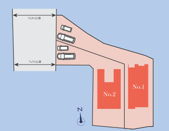 鎌倉市鎌倉山　新築戸建　全2棟1号棟の区画図