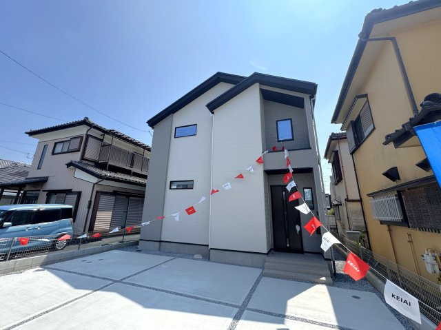 松戸市六高台５丁目新築戸建【六実小学校：5分】の外観|完成済み内覧可能です！！