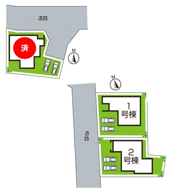 姫路市奥山　第4期　新築一戸建ての区画図|全3区画