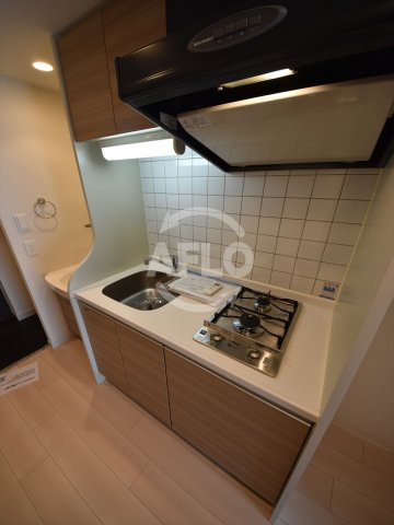 プレサンス堺筋本町フィリアのキッチン|プレサンス堺筋本町フィリア　2口ガスシステムキッチン