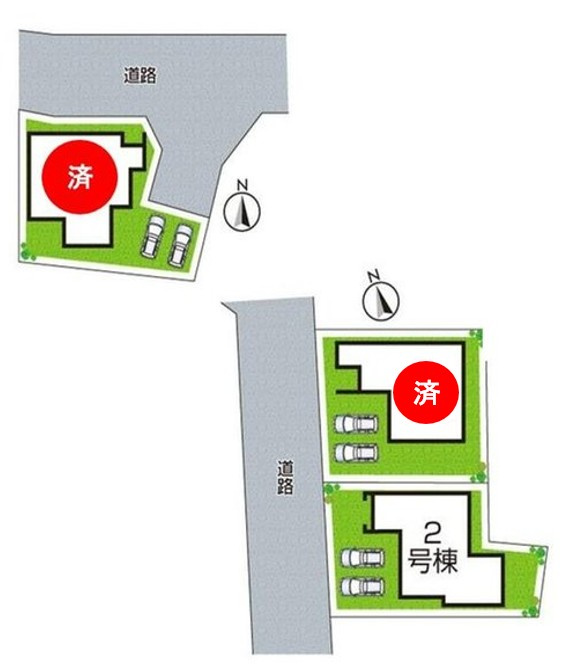 姫路市奥山　第4期　新築一戸建ての区画図|全3区画