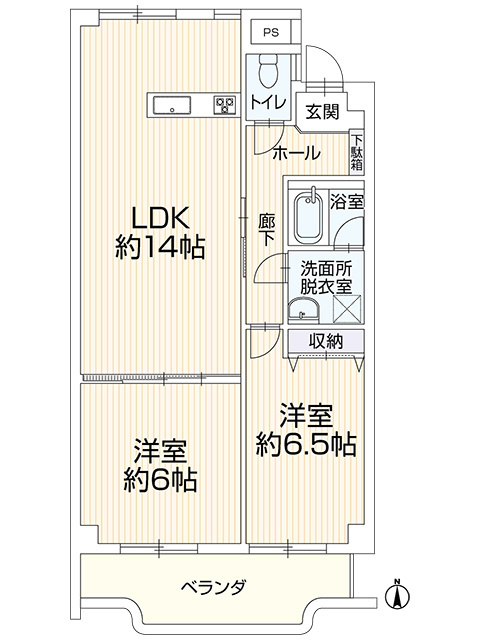 共和コーポラスの間取り|２LDK、専有面積70.12㎡