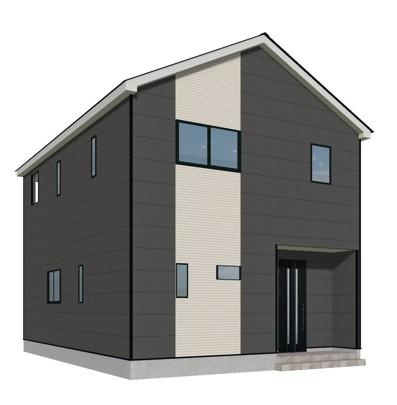 山形市小白川町3号棟【新築建売】の外観パース|3号棟完成予想図！早期予約受付中です！