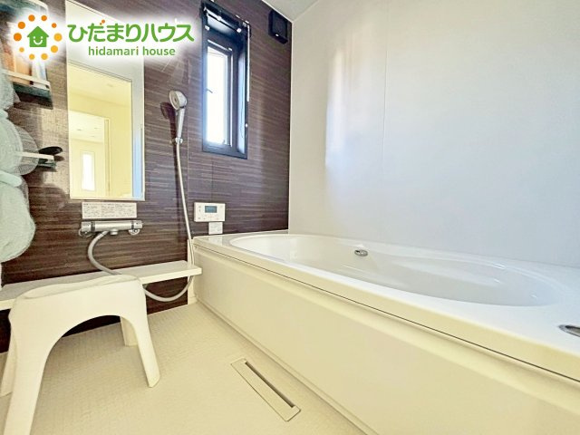 【浴室】 | 水戸市米沢町　中古戸建 | １日の疲れを癒すと共に、お子様からご年配者まで１年中快適にご入浴いただけます。