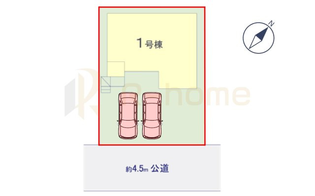 牛久市南16期　新築戸建て　1号棟の区画図|大きなお買い物だからこそ、メリット・デメリットを伝えさせて頂きます。
R-homeにお任せください♪