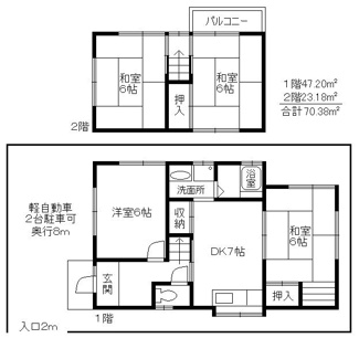 【間取り】 | 稲美町六分一相ノ山貸家