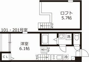 ハーモニーテラス鶴田Ⅱの間取り