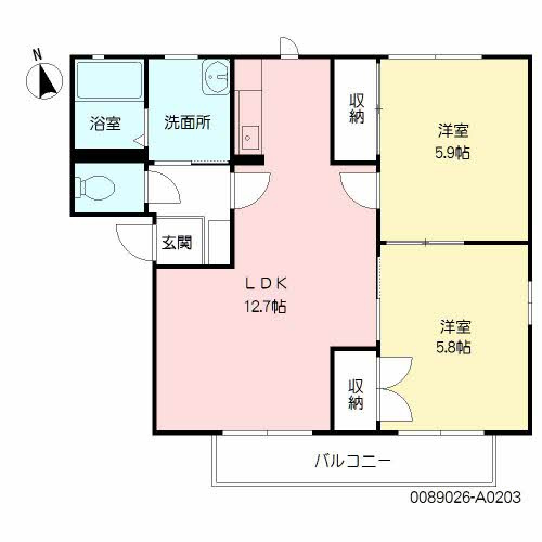 サンビレッジ七番館の間取り