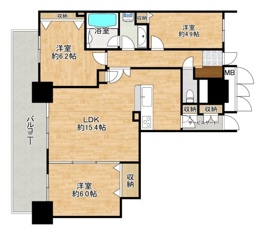 ライオンズタワー仙台長町の間取り