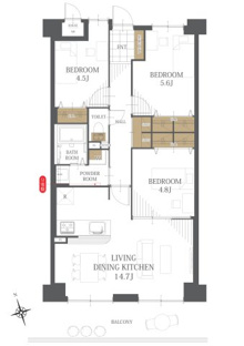 【間取り】ヴューシティ矢野 