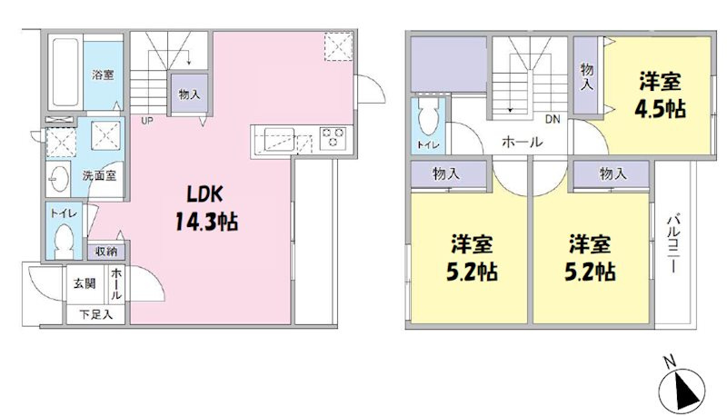Belle Leadユリダイの間取り