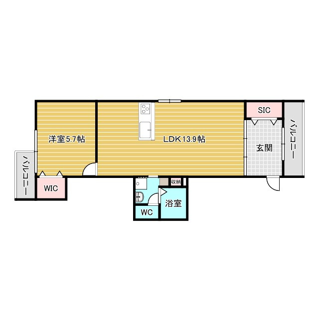 レユシールⅡの間取り