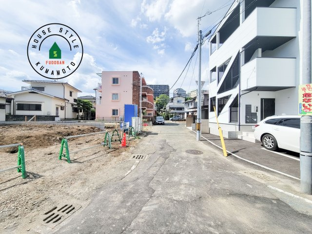 熊本市中央区壺川1丁目第1-2棟（1号棟）の前面道路含む現地写真|前面道路です。