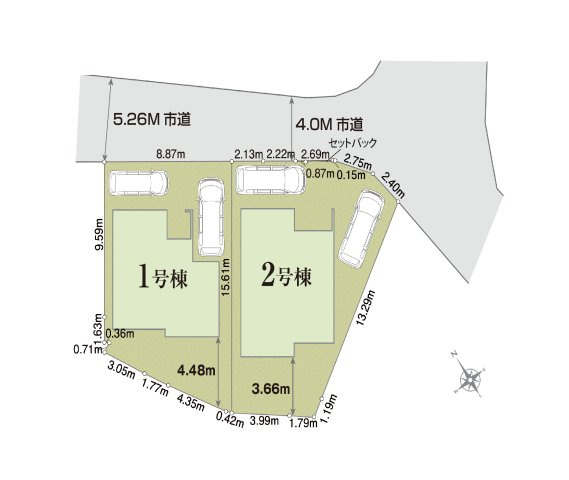 熊本市中央区壺川1丁目第1-2棟（1号棟）の区画図|配置図（1号棟）