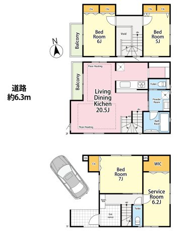 【間取り】 | 世田谷区世田谷2丁目　新築戸建