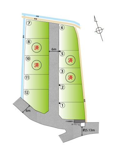 ライフフィールド太田Ⅶの区画図