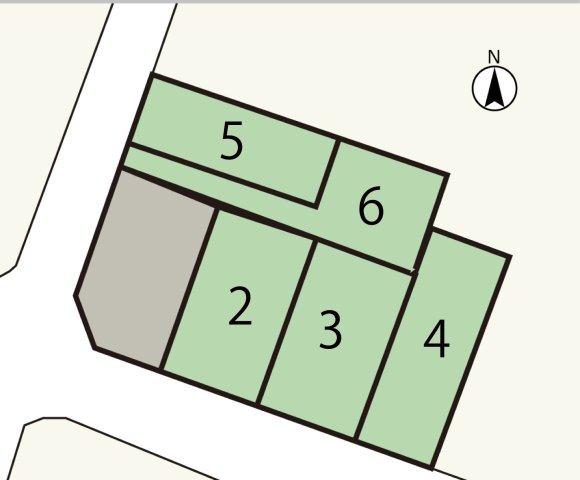 広島市西区南観音８丁目　新築一戸建て(全5棟)の区画図