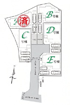 入間市大字仏子の新築一戸建の区画図