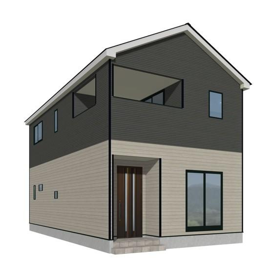 山形市西田第10【新築建売住宅】2号棟の外観パース|2号棟完成予想図！早期予約受付中です！
