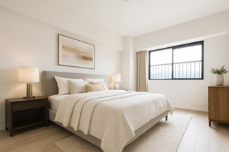 【洋室】 | 嵐山ロイアルハイツ3号棟 | 《ステージングイメージパース》
※家具・小物はCGによるインテリアイメージであり、家具の設置サイズを保証するものではございません。※家具配置はTV配線には配慮しておりません
