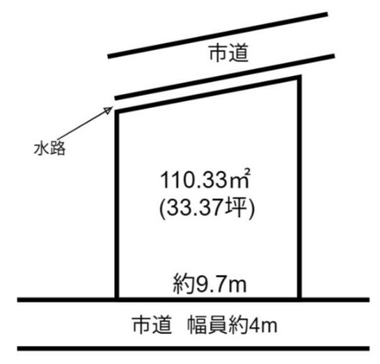 【土地図】 | 明石市魚住町西岡　土地 | 敷地約33.3坪です。