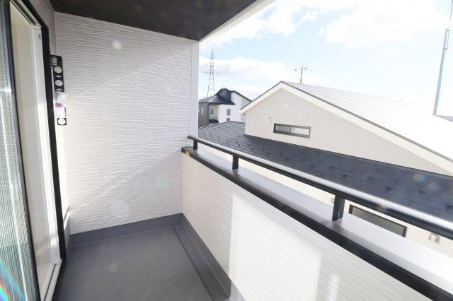 郡山市芳賀３丁目　　　７号棟　　　芳賀小学校、郡山第４中学区のバルコニー