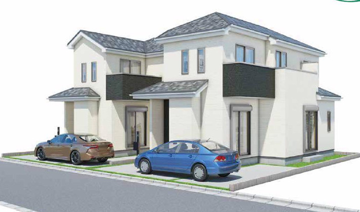 【仲介手数料無料】西所沢15期全２棟A号棟　所沢市の新築住宅は西武ハウジング　の外観パース