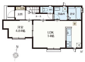 【仲介手数料無料】西所沢15期全２棟B号棟　所沢市の新築住宅は西武ハウジング　の間取り