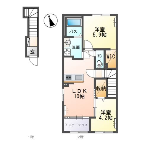 仮）土浦市乙戸新築アパートの間取り